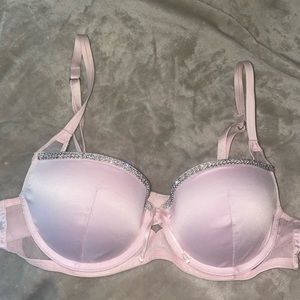 Pink rhinestone bra